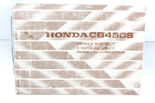Honda cb450s betriebsanleitung - honda,